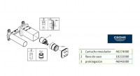 CUERPO EMPOTRADO MONOMANDO LAVABO MURAL GROHE